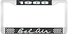 1968 Bel Air Black And Chrome License Plate Frame With White Lettering - image 1