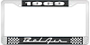 1969 Bel Air Black And Chrome License Plate Frame With White Lettering - image 1