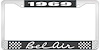 1969 Bel Air Black And Chrome License Plate Frame With White Lettering - image 1