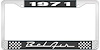 1971 Bel Air Black And Chrome License Plate Frame With White Lettering - image 1