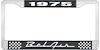 1975 Bel Air Black And Chrome License Plate Frame With White Lettering - image 1