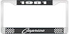 1981 Caprice Black And Chrome License Plate Frame With White Lettering - image 1