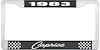 1983 Caprice Black And Chrome License Plate Frame With White Lettering - image 1