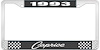 1993 Caprice Black And Chrome License Plate Frame With White Lettering - image 1