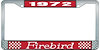1972 Firebird License Plate Frame - Red - image 1