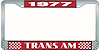 1977 Trans Am License Plate Frame Style 2 Red - image 1