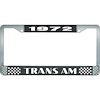 LF2337201A 1972 Trans Am, License Plate Frame, Style #2, Black & Chrome w/ White Lettering - image 1