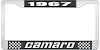 1967 Camaro License Plate Frame Style 2 Black - image 1