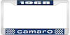 1968 Camaro License Plate Frame Style 1 Blue - image 1