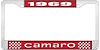 1969 Camaro License Plate Frame Style 1 Red - image 1