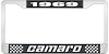 1969 Camaro License Plate Frame Style 2 Black - image 1