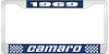 1969 Camaro License Plate Frame Style 2 Blue - image 1