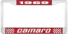 1969 Camaro License Plate Frame Style 2 Red - image 1