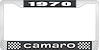1970 Camaro License Plate Frame Style 1 Black - image 1