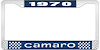 1970 Camaro License Plate Frame Style 1 Blue - image 1