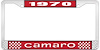 1970 Camaro License Plate Frame Style 1 Red - image 1