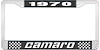 1970 Camaro License Plate Frame Style 2 Black - image 1