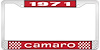 1971 Camaro License Plate Frame Style 1 Red - image 1