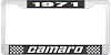 1971 Camaro License Plate Frame Style 2 Black - image 1