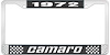 1972 Camaro License Plate Frame Style 2 Black - image 1
