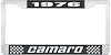 1976 Camaro License Plate Frame Style 2 Black - image 1