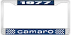 1977 Camaro License Plate Frame Style 1 Blue - image 1