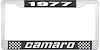 1977 Camaro License Plate Frame Style 2 Black - image 1