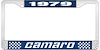 1979 Camaro License Plate Frame Style 2 Blue - image 1