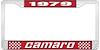 1979 Camaro License Plate Frame Style 2 Red - image 1