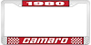 1980 Camaro License Plate Frame Style 2 Red - image 1