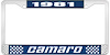 1981 Camaro License Plate Frame Style 2 Blue - image 1