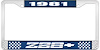 1981 Z28 License Plate Frame Blue - image 1