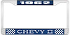 1962 Chevy II License Plate Frame Blue - image 1