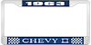 1963 Chevy II License Plate Frame Blue - image 1