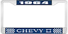 1964 Chevy II License Plate Frame Blue - image 1