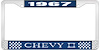 1967 Chevy II License Plate Frame Blue - image 1