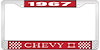 1967 Chevy II License Plate Frame Red - image 1