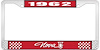 1962 Nova License Plate Frame Style 1 Red - image 1