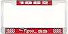 1962 Nova SS License Plate Frame Style 3 Red - image 1