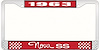 1963 Nova SS License Plate Frame Style 3 Red - image 1
