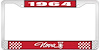1964 Nova License Plate Frame Style 1 Red - image 1
