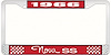 1966 Nova SS License Plate Frame Style 3 Red - image 1