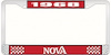 1968 Nova License Plate Frame Style 2 Red - image 1