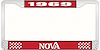 1969 Nova License Plate Frame Style 2 Red - image 1