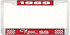 1969 Nova SS License Plate Frame Style 3 Red - image 1