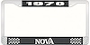 1970 Nova License Plate Frame Style 2 Black - image 1