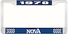 1970 Nova License Plate Frame Style 2 Blue - image 1