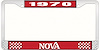 1970 Nova License Plate Frame Style 2 Red - image 1