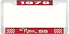 1970 Nova SS License Plate Frame Style 3 Red - image 1