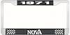 1971 Nova License Plate Frame Style 2 Black - image 1